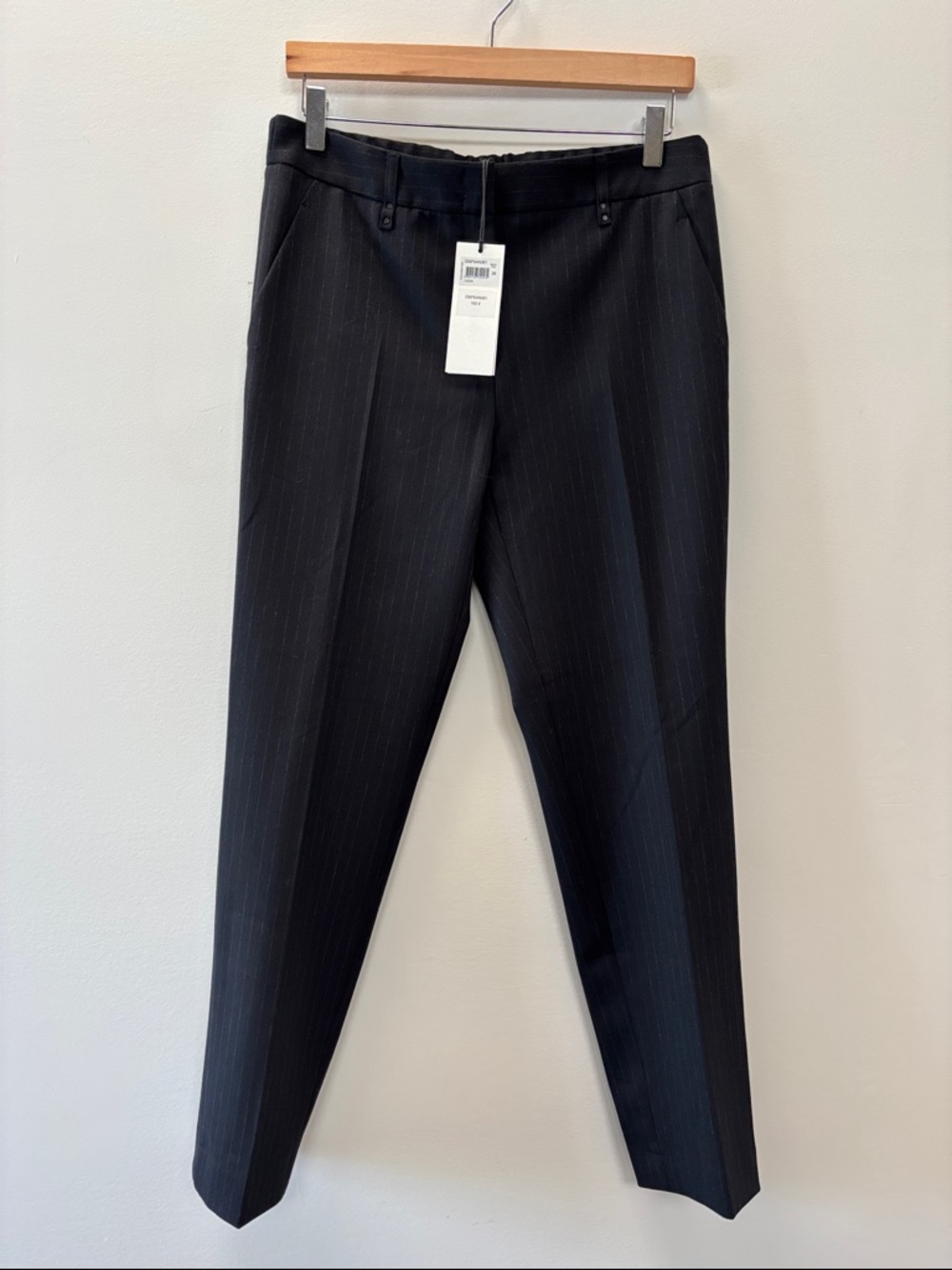 Gerard Darel Black Pinstripe Tailored Pants